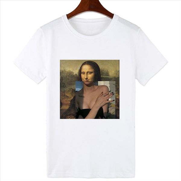 luckyroll mona lisa t shirt women female streetwear korean harajuku funny tshirt graphic ulzzang t shirt femme casual hip hop, White 
luckyroll mona lisa t shirt women female streetwear korean harajuku funny tshirt graphic ulzzang t shirt femme casual hip hop, White
