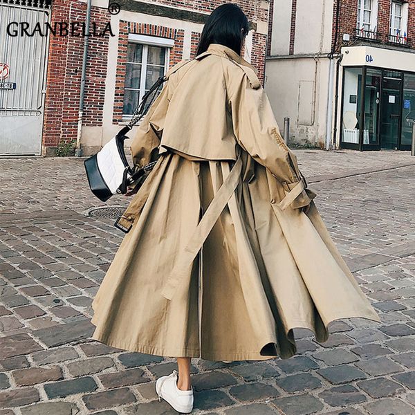 british style 2020 new fashion women's long trench coat woman long sleeve jacket outerwear ladies overcoats cloak with belt 1026, Tan;black
british style 2020 new fashion women's long trench coat woman long sleeve jacket outerwear ladies overcoats cloak with belt 1026, Tan;black
