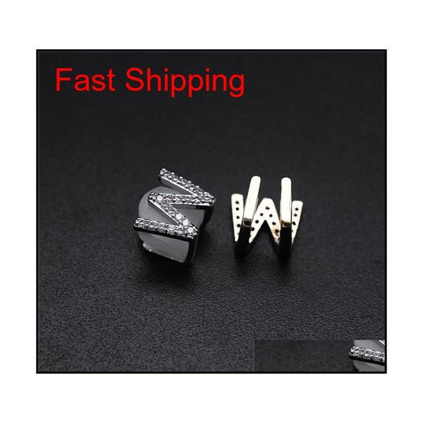 gold & white gold iced out a-z custom letter grillz full diamond teeth diy fang grills bottom tooth cap hip hop de jllusx bdedome, Black
gold & white gold iced out a-z custom letter grillz full diamond teeth diy fang grills bottom tooth cap hip hop de jllusx bdedome, Black