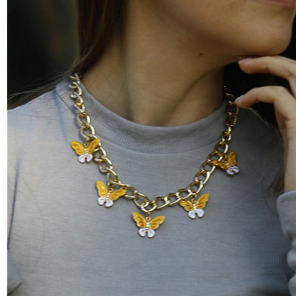 gothic butterfly chain short necklace collares bohemian gold choker jewelry women butterfly necklace statement hip hop collar, Golden;silver
gothic butterfly chain short necklace collares bohemian gold choker jewelry women butterfly necklace statement hip hop collar, Golden;silver