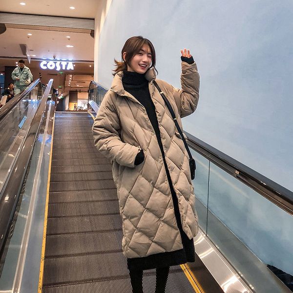 winter down jacket turtle neck long sleeve solid cotton-padded warm loose long puffer jacket women thick parkas coat outwears 201014, Black
winter down jacket turtle neck long sleeve solid cotton-padded warm loose long puffer jacket women thick parkas coat outwears 201014, Black