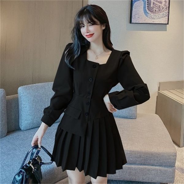 2021 new elegant blazer women long sleeve office party female autumn high waist fashion business mini dress korean 3pb4, Black;gray
2021 new elegant blazer women long sleeve office party female autumn high waist fashion business mini dress korean 3pb4, Black;gray