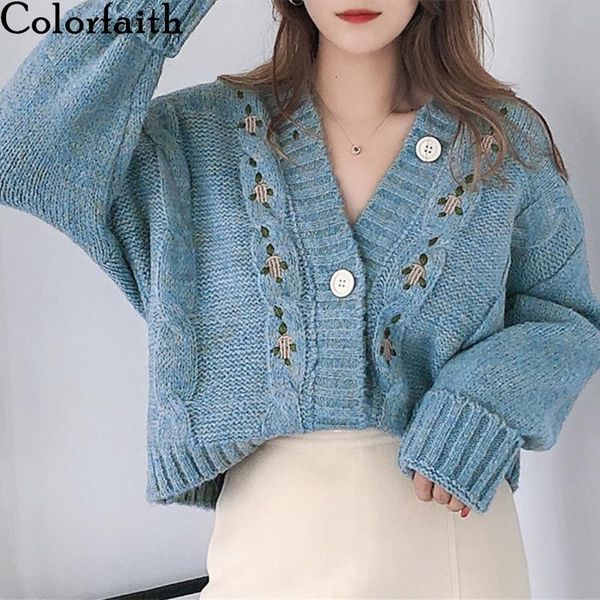 colorfaith new 2021 autumn winter women's knitwear v-neck knitted button short cardigans vintage embroidery lady swc1134jx, White
colorfaith new 2021 autumn winter women's knitwear v-neck knitted button short cardigans vintage embroidery lady swc1134jx, White