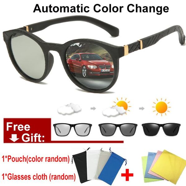 sunglasses 2021 pochromic men polarized chameleon discoloration tr90 sun glasses for male vintage round driving goggles, White;black
sunglasses 2021 pochromic men polarized chameleon discoloration tr90 sun glasses for male vintage round driving goggles, White;black