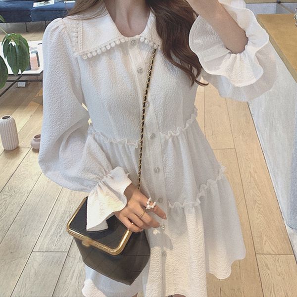 2021 new white women elegant one-piece dress korean long sleeve high waist new fashion solid women's clothing autumn uiel, Black;gray
2021 new white women elegant one-piece dress korean long sleeve high waist new fashion solid women's clothing autumn uiel, Black;gray