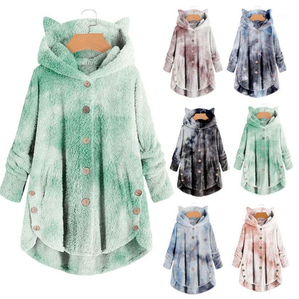 women's jackets 2021 women fashion plush pocket winter tie-dyed long sleeve keep warm coat for jacket jackets1, Black;brown
women's jackets 2021 women fashion plush pocket winter tie-dyed long sleeve keep warm coat for jacket jackets1, Black;brown
