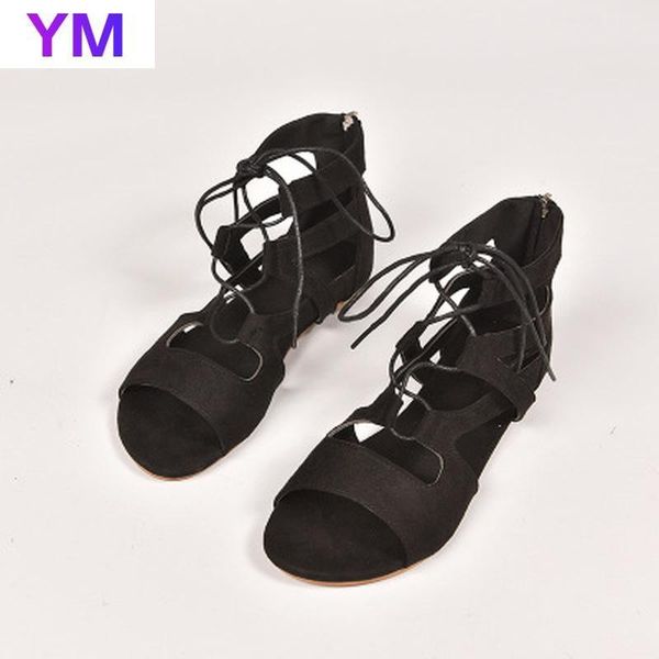 rome style women summer sandals new fashion flat heel peep toe sandals solid color zipper&lace-up outdoor casual 34-43, Black
rome style women summer sandals new fashion flat heel peep toe sandals solid color zipper&lace-up outdoor casual 34-43, Black