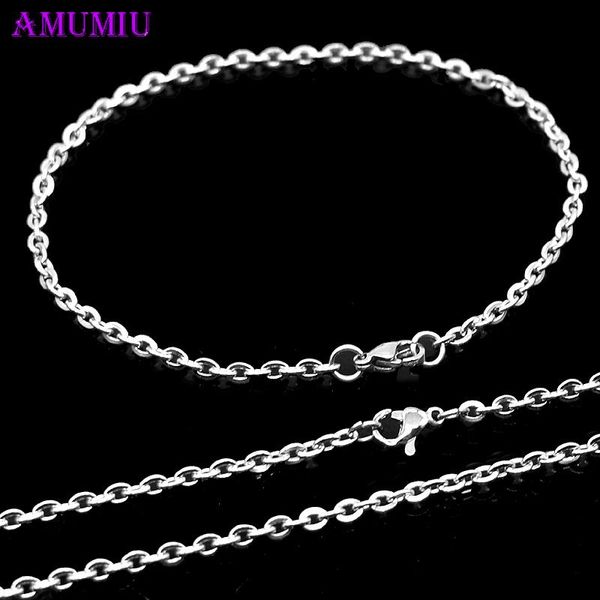 amumiu 2 piece sets 3mm stainless steel necklace bracelet chain men women jewelry sets wholesale accessories js110, Silver
amumiu 2 piece sets 3mm stainless steel necklace bracelet chain men women jewelry sets wholesale accessories js110, Silver