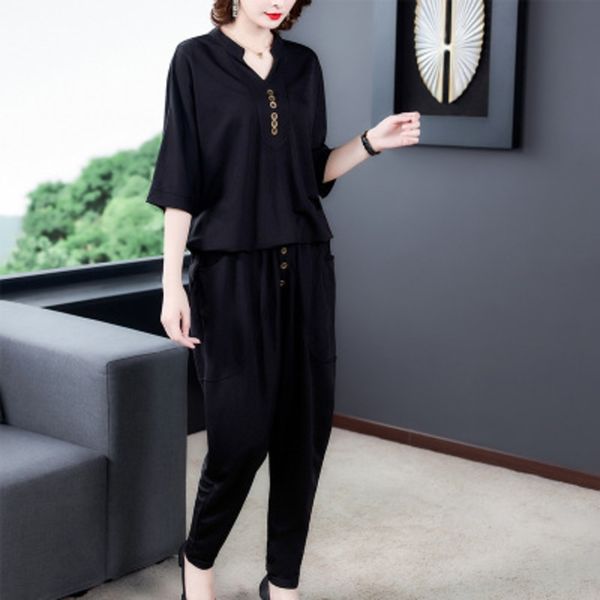 cnvdy 2020 summer suit suit new suitnew korean style wide and fashionable lady two-piece thin casual harem pants women's summer rhrcg, Gray
cnvdy 2020 summer suit suit new suitnew korean style wide and fashionable lady two-piece thin casual harem pants women's summer rhrcg, Gray