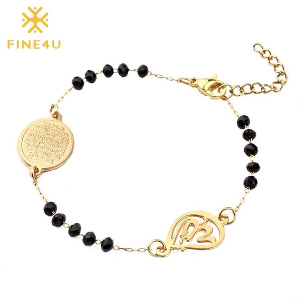 fine4u b201 stainless steel muslim arabic charms bracelet black color faceted glass beads bracelets for islam rosary jewelry, Golden;silver
fine4u b201 stainless steel muslim arabic charms bracelet black color faceted glass beads bracelets for islam rosary jewelry, Golden;silver