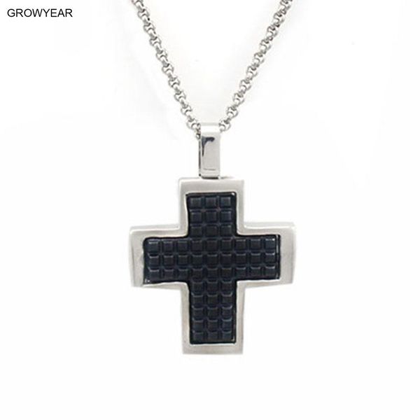 pendant necklaces black silver color cross necklace men jewelry two tone drop ornament chain 1pcs
pendant necklaces black silver color cross necklace men jewelry two tone drop ornament chain 1pcs