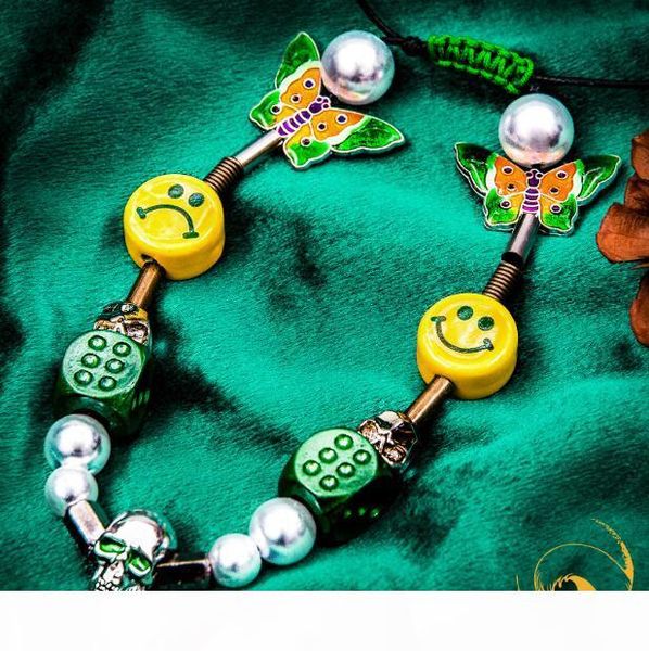 2020 evae x daredreamin asap rocky christmas green skull enamel butterfly ceramic smile face hip hop necklace, Silver
2020 evae x daredreamin asap rocky christmas green skull enamel butterfly ceramic smile face hip hop necklace, Silver