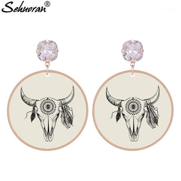 sehuoran oorbellen aretes brincos round pendientes drop earrings for woman bull head print fashion jewelry wedding wholesale1, Silver
sehuoran oorbellen aretes brincos round pendientes drop earrings for woman bull head print fashion jewelry wedding wholesale1, Silver