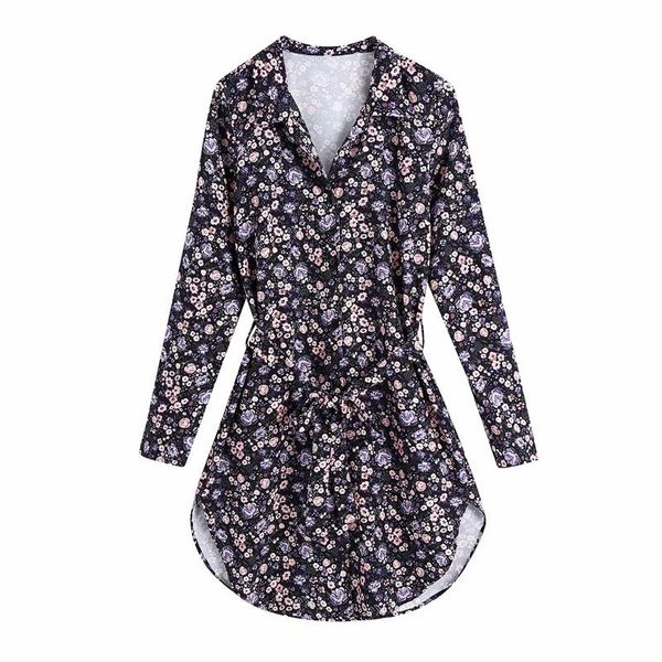casual dresses women summer vintage shirts dress long sleeve floral print sashes bow tie female elegant fashion street mini vestidos, Black;gray
casual dresses women summer vintage shirts dress long sleeve floral print sashes bow tie female elegant fashion street mini vestidos, Black;gray