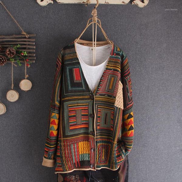 autumn 2020 new cardigan thin retro printed v-neck loose knitted sweater women zm1, White
autumn 2020 new cardigan thin retro printed v-neck loose knitted sweater women zm1, White