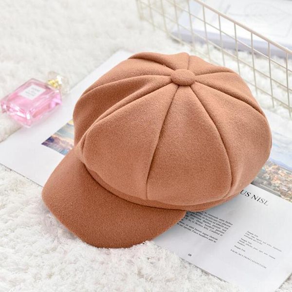 stingy brim hats retro literary pumpkin hat autumn and winter woolen fashion octagonal for women1, Blue;gray
stingy brim hats retro literary pumpkin hat autumn and winter woolen fashion octagonal for women1, Blue;gray