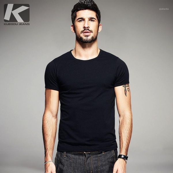wholesale- kuegou summer mens casual t shirts 10 solid colors brand clothing man's wear short sleeve slim t-shirts tees plus size 6011, White;black
wholesale- kuegou summer mens casual t shirts 10 solid colors brand clothing man's wear short sleeve slim t-shirts tees plus size 6011, White;black