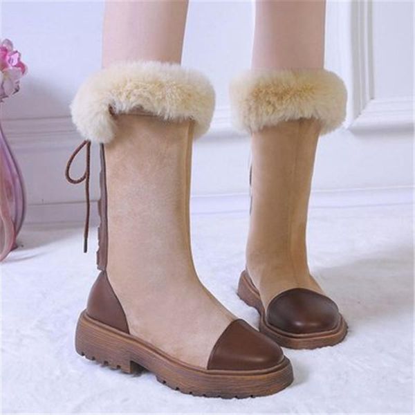 boots fashion women behind lace-up winter shoes platform suede keep warm mid-calf snow female with thick fur heels botas mujer, Black
boots fashion women behind lace-up winter shoes platform suede keep warm mid-calf snow female with thick fur heels botas mujer, Black