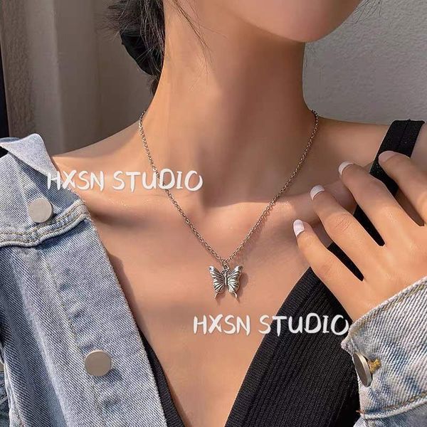 necklace female minority design sense sweater ins cool wind clavicle chain butterfly pendant fashion, Silver
necklace female minority design sense sweater ins cool wind clavicle chain butterfly pendant fashion, Silver