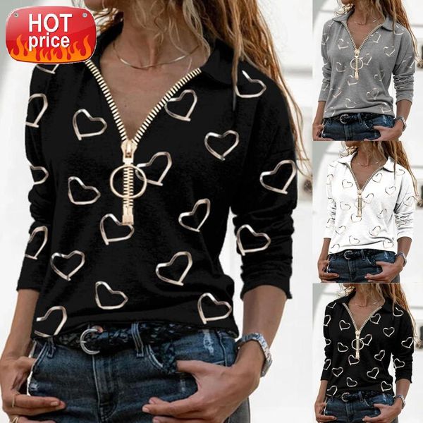 women blouses casual zipper v neck heart print cotton blends long sleeve sweatshirt blouse shirt street wear ropa de mujer 2021 #gv2t, White
women blouses casual zipper v neck heart print cotton blends long sleeve sweatshirt blouse shirt street wear ropa de mujer 2021 #gv2t, White