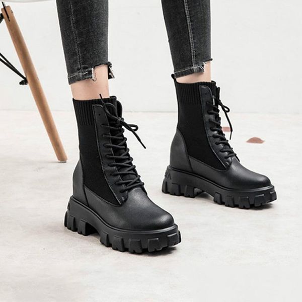 autumn winter boots women casual increased solid women's shoes vintage pu leather lace-up ladies casual shoes footwear vt5211, Black
autumn winter boots women casual increased solid women's shoes vintage pu leather lace-up ladies casual shoes footwear vt5211, Black