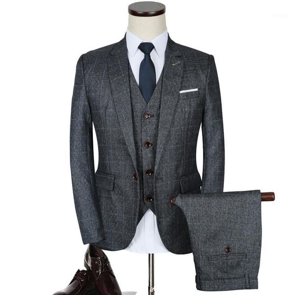 loldeal gray plaid 3 pcs suit men slim fit leisure 2020 new arrival terno masculino plus size wedding dress suits for men 5xl1, White;black
loldeal gray plaid 3 pcs suit men slim fit leisure 2020 new arrival terno masculino plus size wedding dress suits for men 5xl1, White;black