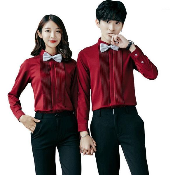 single breasted hidden placket tuxedo shirt with bow tie plus size 5xl 4xl long sleeve office wear couple shirts xxxxxl1, White;black
single breasted hidden placket tuxedo shirt with bow tie plus size 5xl 4xl long sleeve office wear couple shirts xxxxxl1, White;black