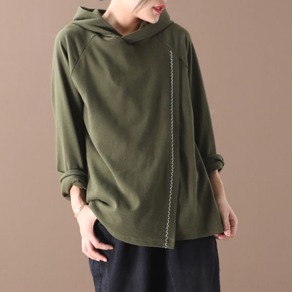 2020 autumn pullover pulloverembroidered pullovernew artistic hooded pullover embroidery split t-shirt casual versatile women's sweater, White
2020 autumn pullover pulloverembroidered pullovernew artistic hooded pullover embroidery split t-shirt casual versatile women's sweater, White