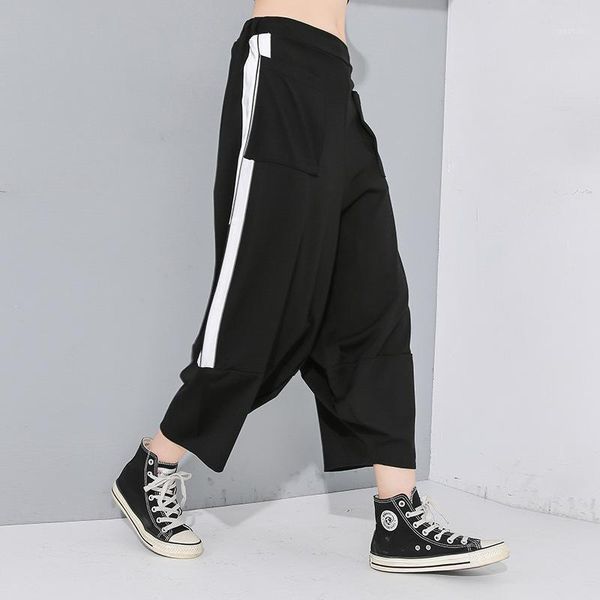 qing mo black women spring pants 2020 women casual loose trousers female high waist wide leg pants plus size zqy27601, Black;white
qing mo black women spring pants 2020 women casual loose trousers female high waist wide leg pants plus size zqy27601, Black;white