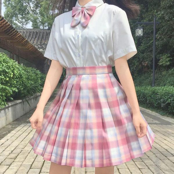 women pink white gothic pleated plaid skirt korean high waist mini skirts school glir harajuku cosplay anime sailor suit, Black
women pink white gothic pleated plaid skirt korean high waist mini skirts school glir harajuku cosplay anime sailor suit, Black