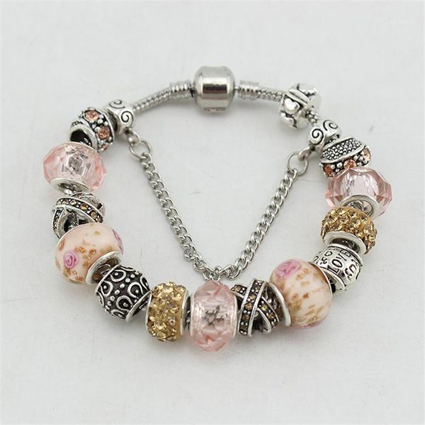 2020 new fashion retro diy handmade pink crystal / glass beads fashion noble charm charm bracelet female gifts1, Golden;silver
2020 new fashion retro diy handmade pink crystal / glass beads fashion noble charm charm bracelet female gifts1, Golden;silver