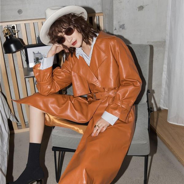 bella philosophy 2020 fashion slim pu cortex trench coat women waistband suit collar streetwear autumn winter new women, Black
bella philosophy 2020 fashion slim pu cortex trench coat women waistband suit collar streetwear autumn winter new women, Black