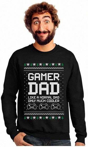 tstars gamer dad gift for fathers cool dad's gaming ugly christmas sweater sweatshirt y599#, Black
tstars gamer dad gift for fathers cool dad's gaming ugly christmas sweater sweatshirt y599#, Black