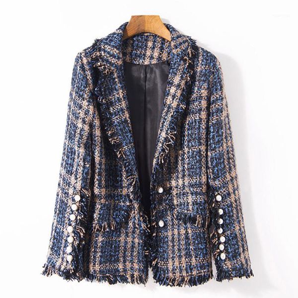 new spring autumn women blazers plaid atmospheric elegant tweed collect waist temperament turn-down collar blazers overcoats1, White;black
new spring autumn women blazers plaid atmospheric elegant tweed collect waist temperament turn-down collar blazers overcoats1, White;black