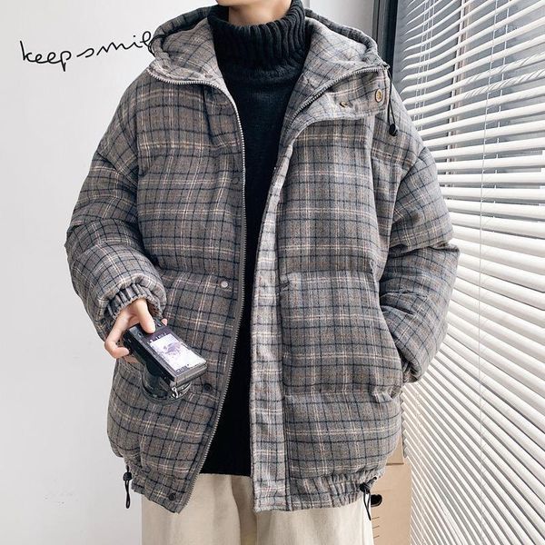 winter plaid coat men's fashion park warm retro casual short hooded coat men loose cotton thicken jacket mens clothes m-5xl1, Black
winter plaid coat men's fashion park warm retro casual short hooded coat men loose cotton thicken jacket mens clothes m-5xl1, Black