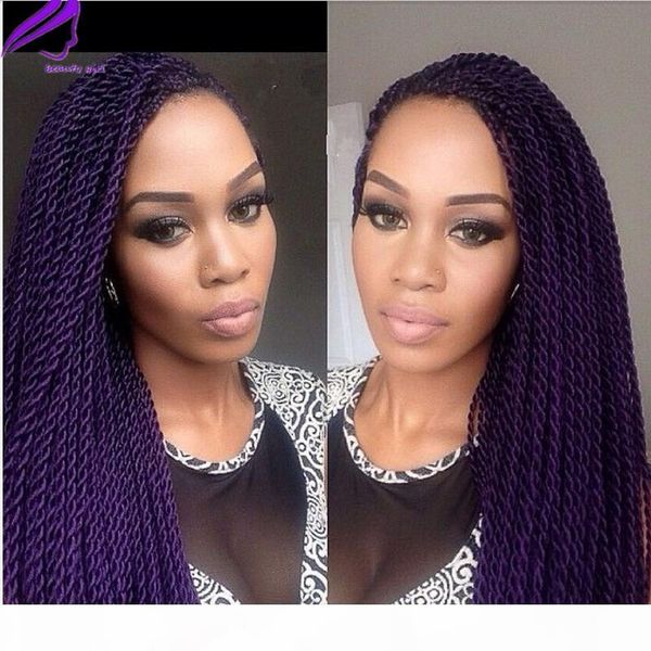 long straight fully hand braided lace front wigs purple brown black blonde senegalese rope 2x twist synthetic handmade wig for black women 
long straight fully hand braided lace front wigs purple brown black blonde senegalese rope 2x twist synthetic handmade wig for black women