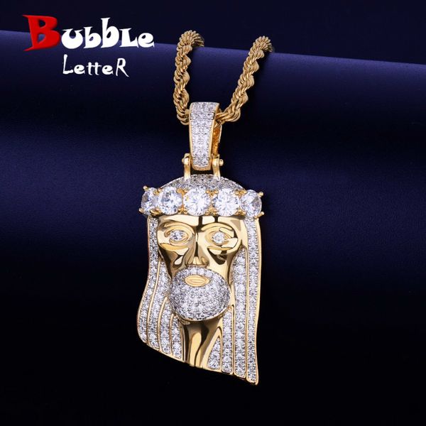 iced religious jesus head pendant necklace rope chain gold color bling cubic zircon men's hip hop jewelry for gift 0927, Silver
iced religious jesus head pendant necklace rope chain gold color bling cubic zircon men's hip hop jewelry for gift 0927, Silver
