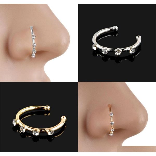 gold silver stainless steel crystal rhinestone nose ring nostril hoop nose body piercing jewelry 8vejk
gold silver stainless steel crystal rhinestone nose ring nostril hoop nose body piercing jewelry 8vejk