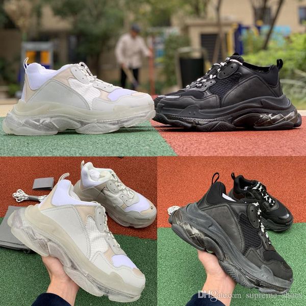 2021 luxurys triple-s clear sole trainers black white transparent crystal bottom old men women designer sneakers sports shoes size 35-45, White;red
2021 luxurys triple-s clear sole trainers black white transparent crystal bottom old men women designer sneakers sports shoes size 35-45, White;red