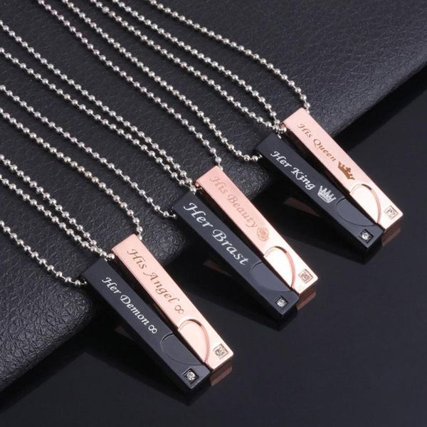 couple letter necklace trendy vertical bar pendant for men anniversary women gift party gift jewelry valentine's n0u8, Silver
couple letter necklace trendy vertical bar pendant for men anniversary women gift party gift jewelry valentine's n0u8, Silver