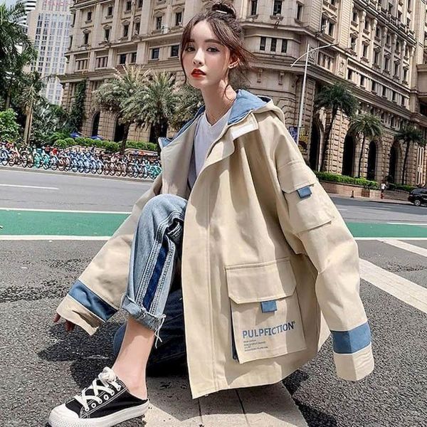 womens clothes workwear jacket korean style loose harajuku hooded baseball jacket hong kong style 2021 spring and autumn1, Black;brown
womens clothes workwear jacket korean style loose harajuku hooded baseball jacket hong kong style 2021 spring and autumn1, Black;brown