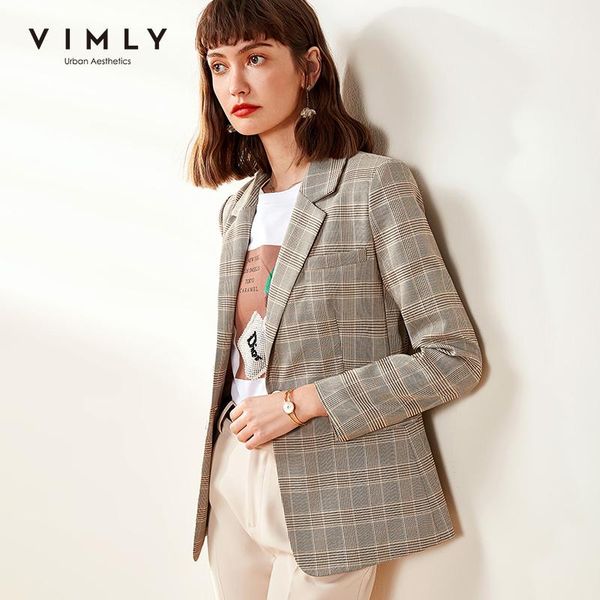 women's suits & blazers vimly office lady blazer elegant plaid stripe turn down collar single button slim vintage female jackets f0327, White;black
women's suits & blazers vimly office lady blazer elegant plaid stripe turn down collar single button slim vintage female jackets f0327, White;black