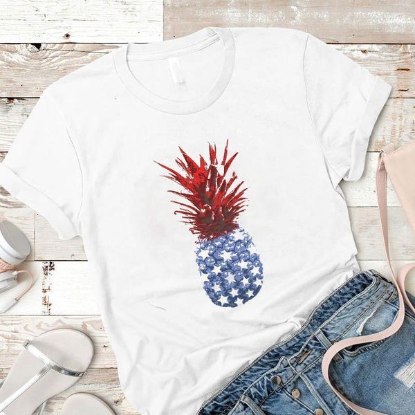 women shirt american flag womens pineapple laides mujer camisa tshirt graphic tees female printed kawaii clothes t-shirt, White
women shirt american flag womens pineapple laides mujer camisa tshirt graphic tees female printed kawaii clothes t-shirt, White