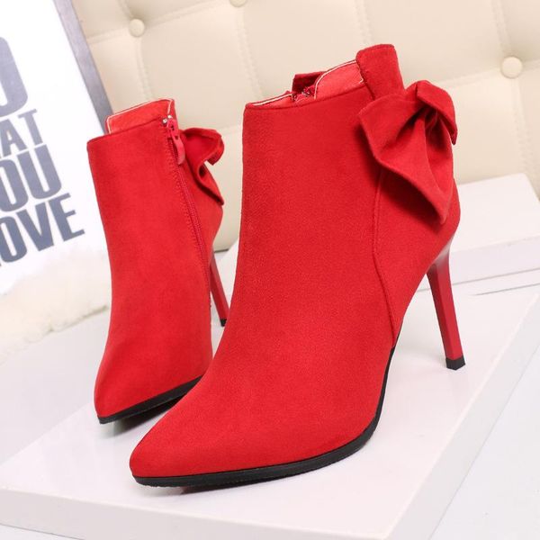 boots women's shoes stiletto high heel bow suede pointed nightclubs slim and bare women, Black
boots women's shoes stiletto high heel bow suede pointed nightclubs slim and bare women, Black