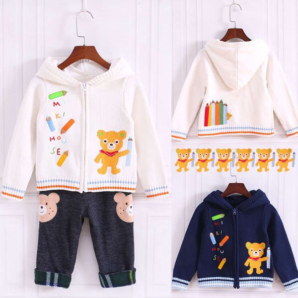 children's clothing miki 2020 new boys and girls cartoon pencil bear hooded sweater coat, Blue
children's clothing miki 2020 new boys and girls cartoon pencil bear hooded sweater coat, Blue