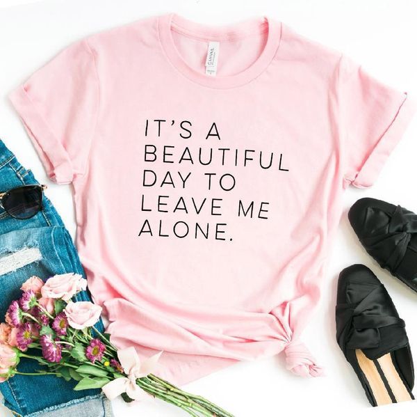 it's a beautiful day to leave me alone letter print t shirt women short sleeve o neck loose tshirt summer tee shirt clothes, White
it's a beautiful day to leave me alone letter print t shirt women short sleeve o neck loose tshirt summer tee shirt clothes, White
