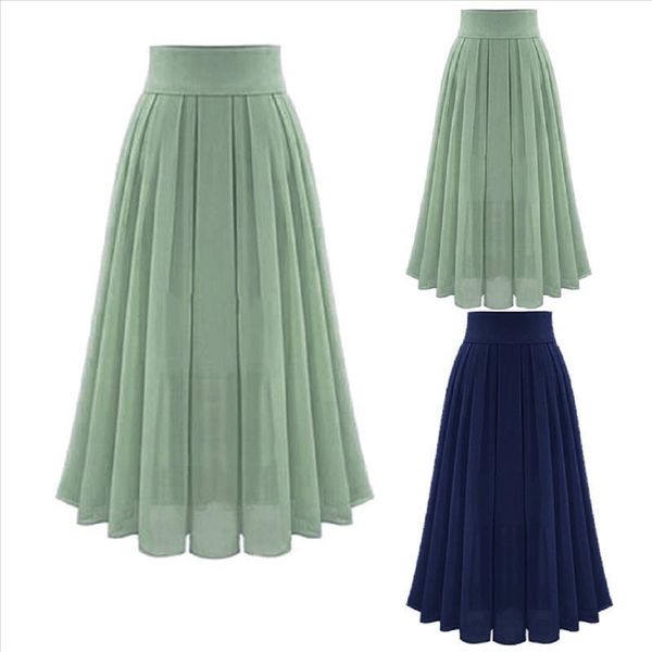 summer pleated skirt for women high waist long skirt green chiffon long skirts new female clothes d4, Black
summer pleated skirt for women high waist long skirt green chiffon long skirts new female clothes d4, Black