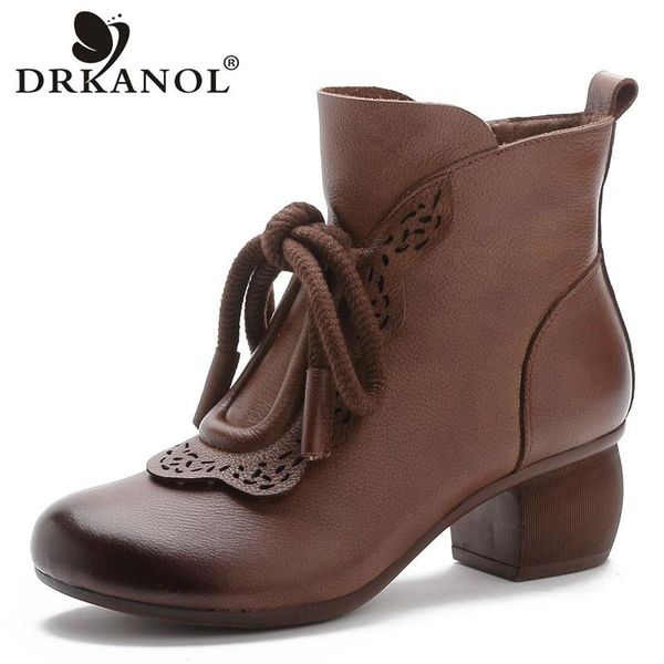 boots drkanol fashion autumn winter genuine leather ankle women thick heel warm retro zipper mid non-slip, Black
boots drkanol fashion autumn winter genuine leather ankle women thick heel warm retro zipper mid non-slip, Black