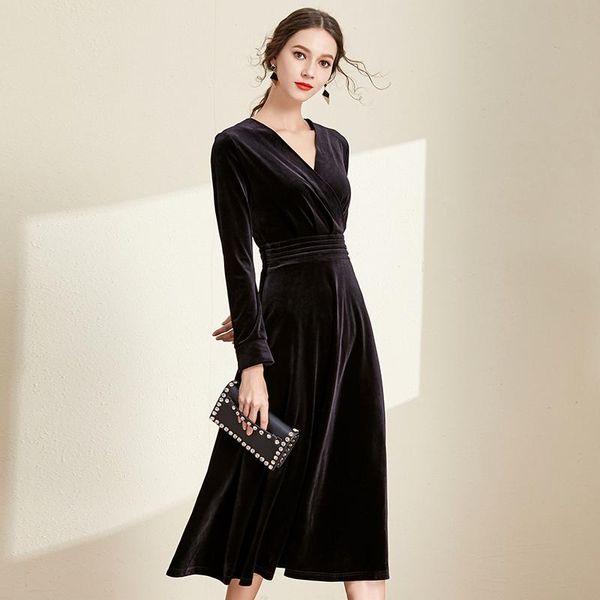 casual dresses high waist party dress female fashion quality spring autumn 2021 vintage elegant women's long ropa de mujer, Black;gray
casual dresses high waist party dress female fashion quality spring autumn 2021 vintage elegant women's long ropa de mujer, Black;gray