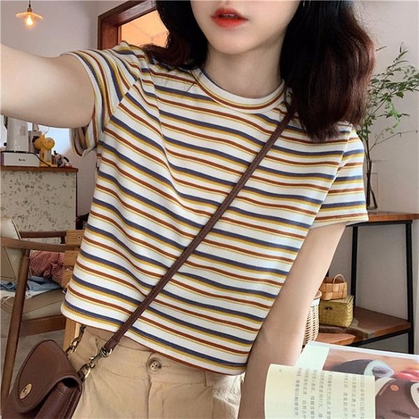 2fk3a 2020 summer korean coat t-shirt versatile loose rainbow stripe new sleeve t-shirt students for female short 0kzs2, White
2fk3a 2020 summer korean coat t-shirt versatile loose rainbow stripe new sleeve t-shirt students for female short 0kzs2, White